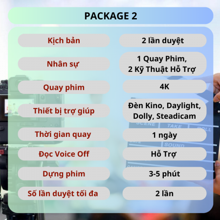 Sản xuất video clip, TVC, phim doanh nghiệp Gói 2